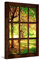 Startonight Bilder Fenster zu Einem Sonnigen Morgen, Leinwandbilder Moderne Kunst, Landschaft Wanddeko Kunstdrucke, Wandbilder XXL 80 x 120 cm, Tag Nacht Bild
