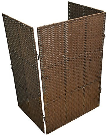 Selections Rattan Effect Wheelie Bin Screen Hideaways (Single)