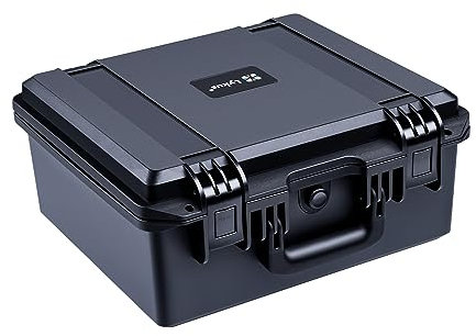 Lykus HC-3520 wasserdichte Hartschalenkoffer mit anpassbarer Schaumstoffeinlage, Innengröße 35 x 30 x 16,5 cm, geeignet für Kamera, Objektiv, Drohne, Mikrofon, Taschenlampe, Projektor, Elektronik,