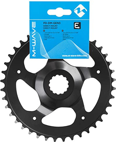 M-Wave Unisex-Adult PD-DM-Gen3 E-Bike Kettenblatt für Bosch GEN 3, für 1/2 x 3/32 & 11/128 Ketten, Kettenlinie 47 mm, Stahl, Schwarz, 20 x 20 x 1 cm