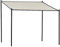 Outsunny Gazebo Pergola da Esterno e Giardino 3x3m, Pergola Addossata in Metallo e Poliestere Beige