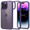 Spigen für iPhone 14 Pro Ultra Hybrid Hülle [Anti-Yellowing] Case Handyhülle Schutzhülle Cover Transparent Durchsichtig Dünn Slim -Deep Purple