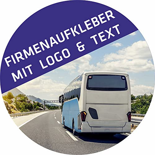 INDIGOS UG - Aufkleber - rund 50 mm - 25 Stück - Firmenaufkleber - Bild - Logo - individuell personalisiert - für Büro, Hotel, Firma - selber gestalten - gedruckt