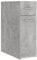 vidaXL Apothekerschrank Nischenschrank Nischenregal Miniregal Schrankchen Küchenschrank Standschrank Schrank Betongrau 20x45,5x60cm Holzwerkstoff