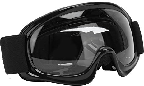 Lunettes de moto pour enfants, lunettes de ski pour enfants coussin en mousse professionnel léger sécurité coupe vent résistance aux chocs anti poussière pour VTT pour ski pour moto(Le noir)
