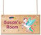 Personalised Bedroom Door Signs Wooden Room Décor Bedroom Accessories Rectangle Name Door Sign Plaques Custom Gifts for Christmas UV Printed with Any Name for Son Daughter Nephew Kids Baby (Design6)