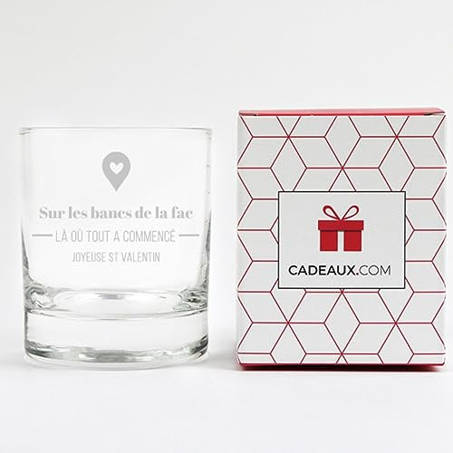 CADEAUX.COM - Verre à whisky personnalisé couple - Là où tout a commencé