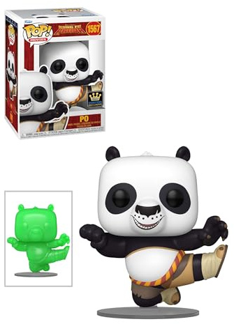 Funko POP! Movies: Kung Fu Panda - Po (Flocked) (1 in 6 Chase Chance) | Offizielles Cartoon/Animation Merch - Vinyl Sammelfigur als Regal Deko - Geschenkidee zum Geburtstag für Fans und Sammler
