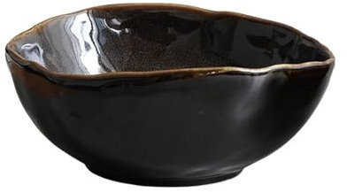 VoOqo Soup Bowls,Ramen Bowls, Irregular Shaped Salad Bowl Cereal Bowls, 7 Inch Cereal Bowls Ceramic, 450Ml Bowl Set, Soup Bowls,Red (Color : Grey)