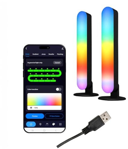 ValueLights | Smart RGBIC TV Light Bars | LED Strips, Home Décor & Improvement Essential | Compatible with Alexa and Google