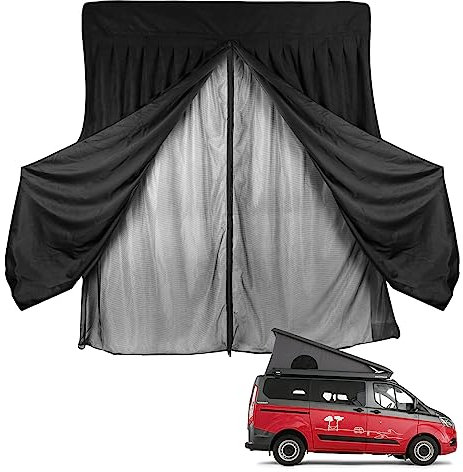 Insektennetz Ersatz für Ford Transit Custom/Campervans, Auto Hintertür Heckklappe Insektennetz, Zweischichtig Magnetische Moskitonetze mit Wildleder außen für Bugs Insekten für Outdoor-Camping