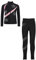 Fldy Mädchen Eiskunstlauf Anzug Glitzer Strass Jacke Und Leggings Mit Colorblock Kinder Eislaufen Tanzanzug Sport Kleidung Set Sweatsuit Rosa 146-152