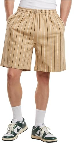Urban Classics Herren Shorts Printed Pinstripe Shorts, Kurze Sommerhose im Nadelstreifen-Design für Herren, Größen S - 5XL