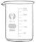LEKEFETO Set di bicchieri in vetro da 50 ml, 100 ml, 250 ml, 500 ml, 1000 ml, set da 5 misurini graduati, vetro borosilicato, per laboratorio, aula, uso domestico