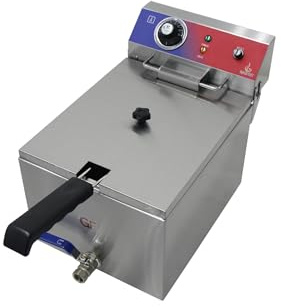 Gasfrit Friteuse électrique professionnelle industrielle en acier inoxydable avec robinet | 10 L ou 20 L (10 + 10) | zones froides | haute puissance (10 L)