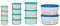 Anchor Hocking 12895ECOM 26-Piece Storage Set with Mixed Blue Lids, Glass