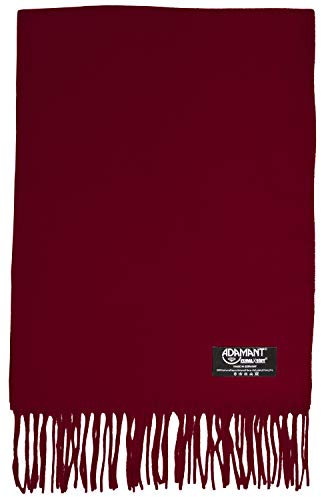 Schal Herren/Damen=Unisex 100% Climaxsoft (weich wie Kaschmir) STANDARD-MAß 30x180cm - MADE IN GERMANY (Dunkelrot)