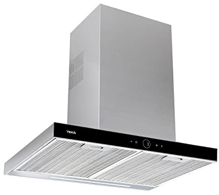 Teka DLH 786 T - Campana Extractora 70 cm, Mandos Digitales Touch Control con Display Blanco, 3 Velocidades + Intensiva, Programador del Tiempo, Iluminación Led, Color Acero Inoxidable y Negro