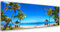 Feeby Impression sur Toile Îles 150x60 cm 1 pièces Tableaux Tableau Mural Image Moderne Décoration Murale Artistique Photographie Cuisine Salon Chambre à coucher Tropicales Nature Bleu