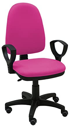 La Silla de Claudia - Silla Escritorio y Oficina Torino Color Rosa Fucsia. Silla Oficina ergonómica con reposabrazos. Asiento y Respaldo Regulables. Ruedas de Goma