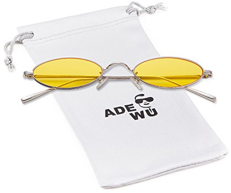 ADEWU Retro Oval Sonnenbrillen Metall Runde Vintage Brillen für Herren Damen