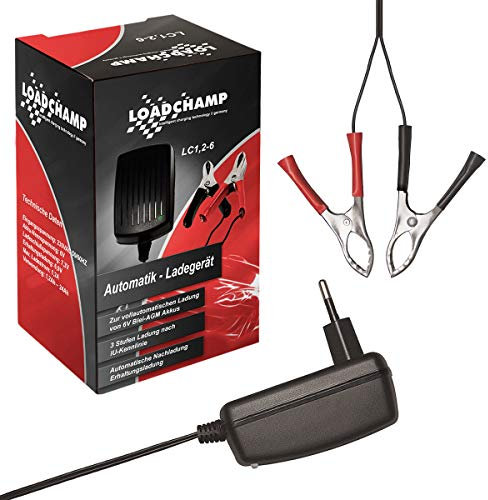 Loadchamp Automatik Batterie Akku Ladegerät 1,2A 6V Batterieladegerät