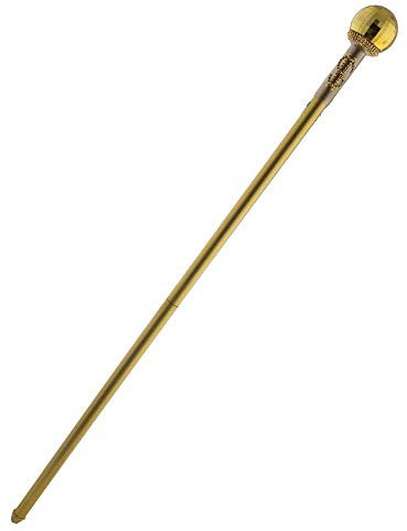 Das Kostümland Dollar Gehstock Spazierstock - Gold 100 cm - Zubehör Requisite Kostüm Millionär Pimp Daddy Macho Zuhälter Protz Fasching Mottoparty Theaterauftritt