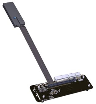 ADT-Link M.2 Stick Halterung für externe Grafikkarte NVMe mit PCIe3.0 X4 auf Thunderbolt 3, vertikales Montagekabel, PCI-Express-Kabel, Adapter, EGPU 32 GB für ITX STX NUC (25 cm)