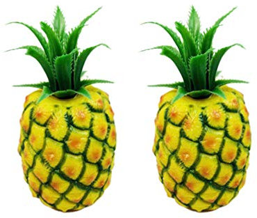 PRETYZOOM 2 Stücke Kunststoff Ananas Künstliche Obst Lebensechte Gefälschte Früchte Spielzeug Fotorequisiten Modell Sommer Deko Fotoaccessoires Hawaii Tischdeko