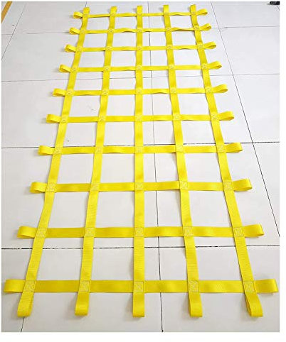 Cargo-Netz für Erwachsene zum Klettern von Kindern, Sicherheitsnetze, großes Dschungel-Kletternetz, strapazierfähiges Spielplatz, Felsseil, Leiter, Schaukel-Sets, gelb