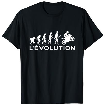 L'évolution Moto, Cadeau pour Fan de Moto Vitesse T-Shirt