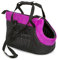 Hundetasche Tragetasche für kleinen und mittleren Hund Welpen Katze, Schwarz mit Pink - von 3 kg