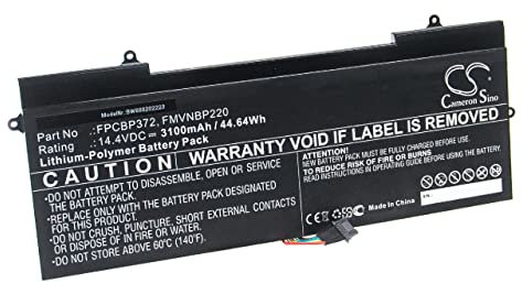 vhbw batteria sostituisce Fujitsu FMVNBP220, FPCBP372 per laptop, notebook (3100mAh, 14,4V, Li-Poly)