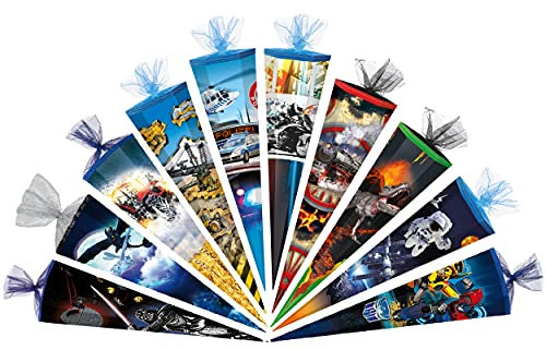 alles-meine.de GmbH Schultüte - 85 cm Motiv + Zubehör wählbar 6 eckig - Zuckertüte - Tüllabschluß - Junge - Astronaut Weltraum Weltall Raumschiff Rakete Sterne Raumfahrt Shut..