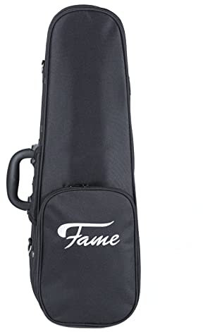 Fame Softcase Sopran Ukulele 21, Leicht, Wetterfest, Gepolstert, mit Zubehörfach