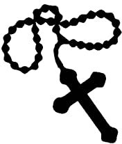 SCSHY Auto-Aufkleber 10.6Cm * 12.7Cm Cross Pearl Halskette Vinyl Auto Motorrad Aufkleber Aufkleber Schwarz/Silber