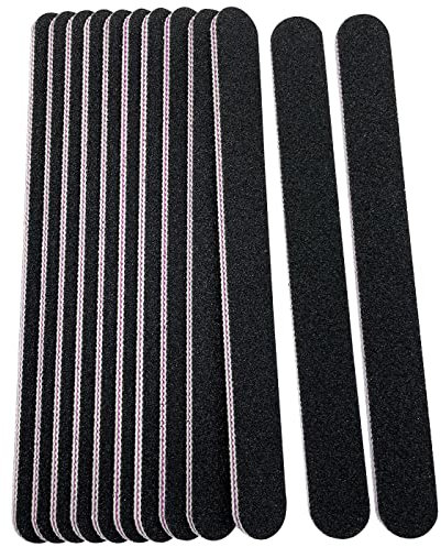 Smukdoo Nail Files Set,12PCS Professional Nail Files Double Sided Emery Board,Fingernal Buffing Files for Home,100/180 Grit
