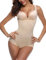 Nieery Shapewear Damen Bauch Weg Unterwäsche Korsett Haken Stark Figurformender Bodys Nahtlose Shaper Taillenformer Shaping Bodysuit Aprikose XL