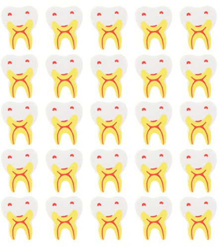 iplusmile 50Pcs Bleistift Radiergummis Kreative Zahn Geformt Puzzle Spielzeug Gummi Radiergummi für Schüler Klassenzimmer Zahnklinik Weihnachten Strumpf Stuffer