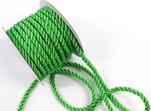 CaPiSo Kordel 10m x 6mm Drehkordel Dekoband Kordelband Schnur Kordelschnur (Maigrün)