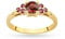 MARKO Damen Verlobungsring aus Gold mit Granat 0,60Ct und Rubinen 0,30Ct, 14 Karat Gold (585) | Goldring mit Box | Goldring für Frauen (Granat mit Rubinen, 61 (19.5))