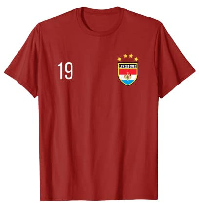 Luxemburg Nummer 19 Trikot Flagge Fußball # neunzehn T-Shirt