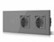 BSEED Lichtschalter mit Steckdose Doppelt 3 in 1 Steckdose + 2.1A USB Ladeleistung + Type C Adapter, 1 Fach 2 Weg Lichtschalter Glasscheibe Schalter mit LED Hintergrundbeleuchtung 228mm Grau