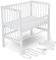 FabiMax Baby Beistellbett für Boxspringbett, TÜV geprüft 2022, Buche massiv weiß, inkl. Matratze Air