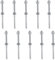 10 Pz tendicavo filettato, in acciaio inox filettato tenditore estremità per 3/16 sistemi di sartiame cavo cavo connettori