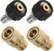 Tool Daily Hochdruckreiniger-Adapter-Set, Quick-Connect-Kit, M22 14 mm auf M22 metrische Fassung, 5000 PSI, 4 Stück