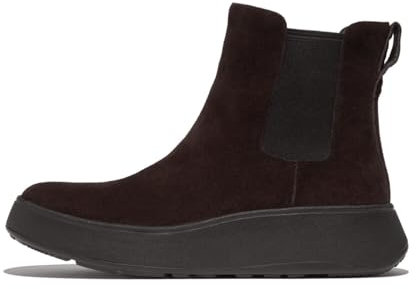Fitflop Stivali Chelsea Flatform in Camoscio F-Mode, Donna, Marrone Cioccolato, 38 EU