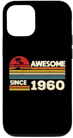 Carcasa para iPhone 12/12 Pro 64 cumpleaños impresionante desde 1960 Cumpleaños de 64 años