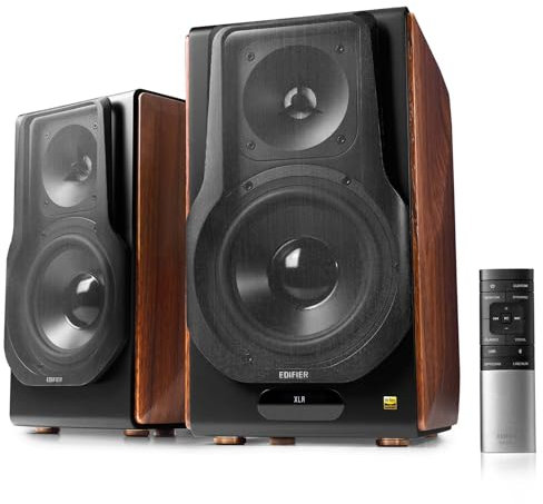 Edifier S3000MKII Audiophile Active Speakers, Wireless Powered Bookshelf Speaker Bluetooth 5.0 aptX with Planar Diaphragm Tweeters, Hi-Res Audio and 6.5 Woofers(Upgraded)