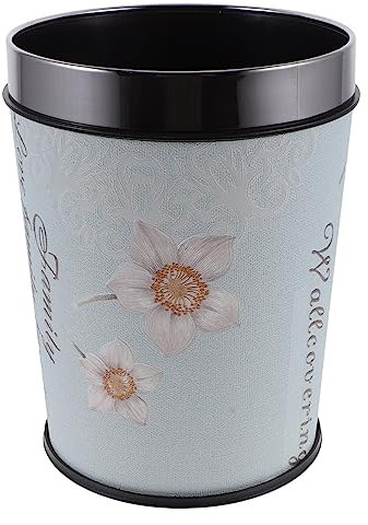 SOESFOUFU Decoración Vintage basura kitchen bin basurero estuche espack litter box bathroom bin Cesta residuos trash can multifunción papelera baloncesto flor rosa oficina Decorar Decorate